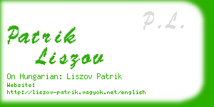 patrik liszov business card